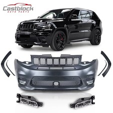 For 2014~ 2020 Jeep Grand Cherokee Srt Front Bumper Body Kit W/black Fog Lights