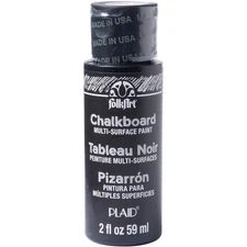 Plaid:Craft FA2721 FolkArt Multi-Surface Chalkboard Paint 2oz-Black (6Pk)