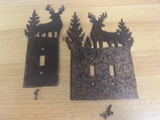 Whitetail Co. Buck Deer Metal Lightswitch Cover Lodge Rustic Cabin Wildlife Art