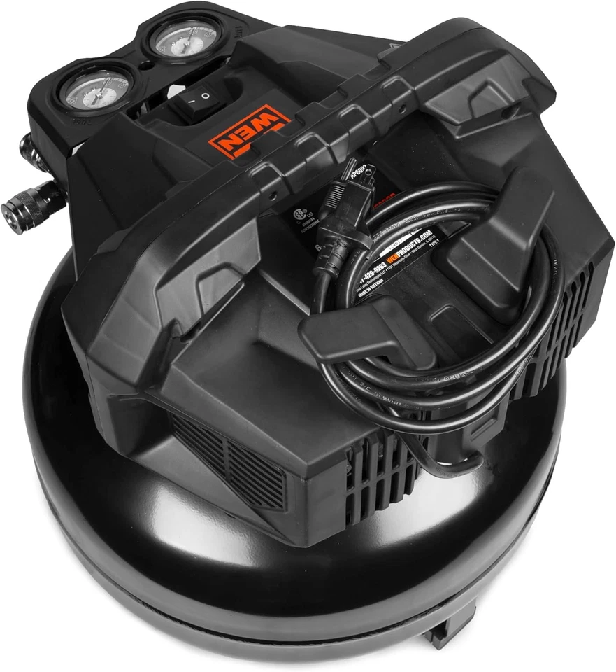 WEN Air Compressor, 6-Gallon, Oil-Free, Pancake Style (AP6092) Black  - Image 4 of 4