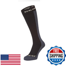 SEALSKINZ Worstead Waterproof Cold Weather Knee-Length Socks - Black, M