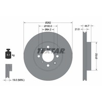 Textar 92060903 Bremsscheibe Vorderachse FüR Honda MG Rover