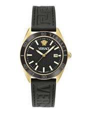 Versace Mens Gold 42mm Strap Fashion Watch