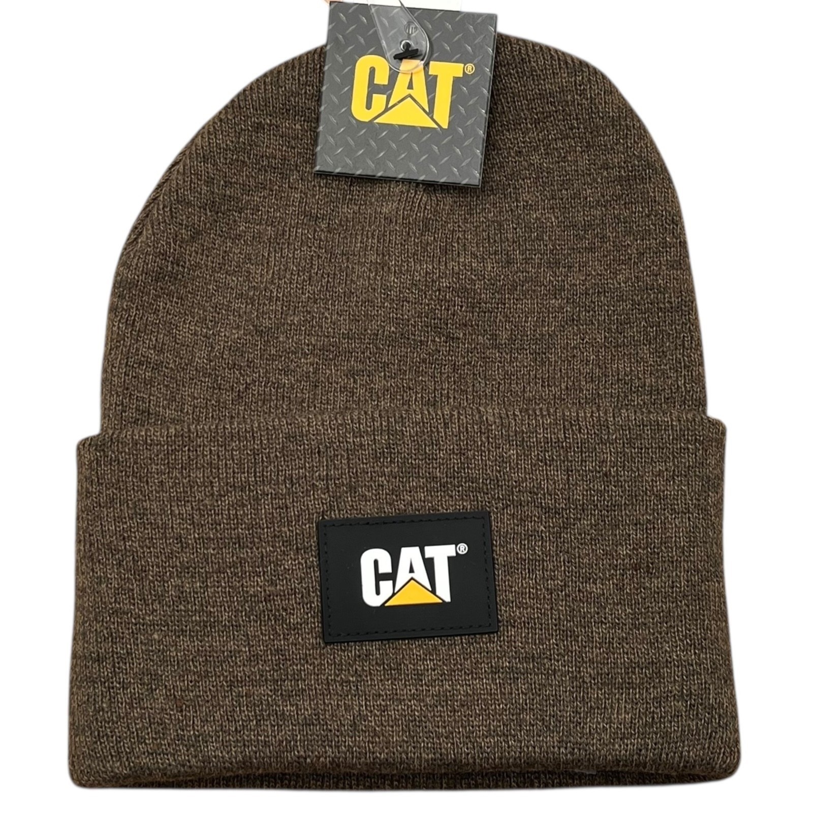 Caterpillar Men&rsquo;s CAT Label Cuff Beanie Bronze One Size Kn