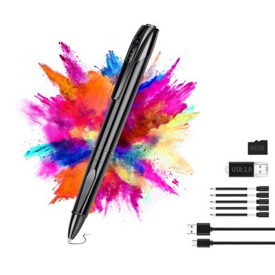 Multi-Function Pen, 1080P HD Mini with 64GB Card, Long Battery Life, USB Data...