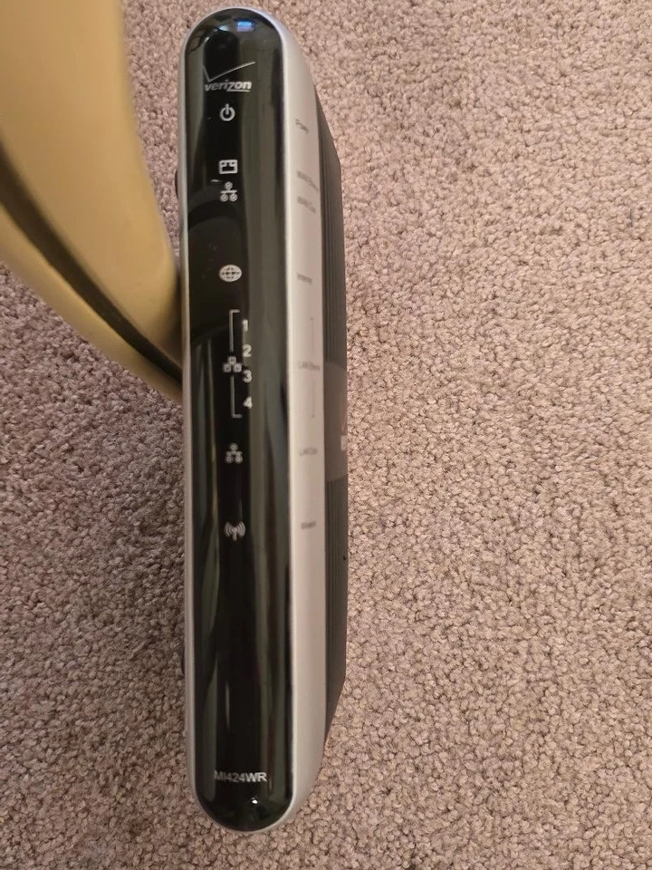 Actiontec Verizon MI424-WR Rev.D WiFi Wireless Router Modem WITH AC Adapter - Image 4 of 4