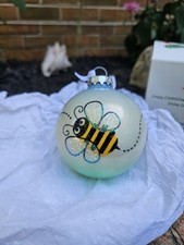 Bonner 3  Bumblebee Decorated Glass Ornament, Hungary