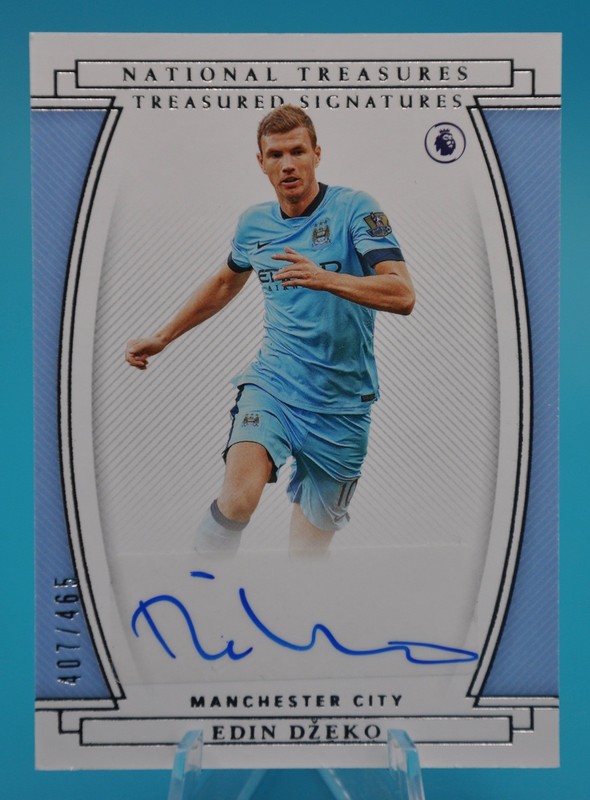2020-21 Panini Chronicles National Treasures Edin Dzeko Auto /465 Man City SP
