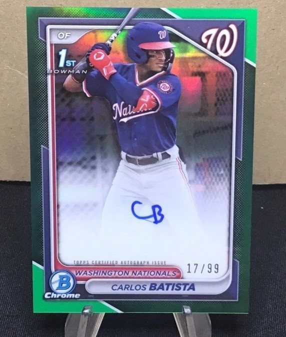 2024 Bowman Chrome Carlos Batista #CPA-CB 1st Green Refractor /99 Auto