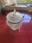 Vintage Wexford pattern Ice Bucket w Lid  & Chrome Trim by Anchor Hocking