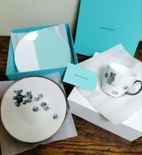 Tiffany Co Bear Block 3-Piece Baby Tableware Set Cup Bowl Plate 11493 JP