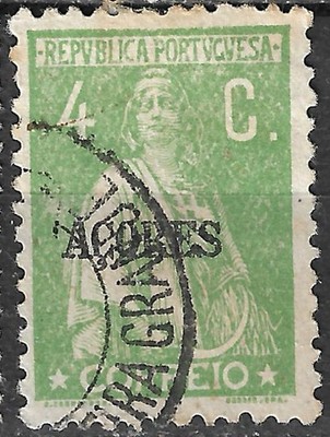 PORTUGAL ceres 4C - Marcofilia RIBEIRA GRANDE - R:? -used some oxid