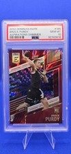 2022 Panini Donruss Elite Brock Purdy #185 Aspirations Shimmer /499 Rookie PSA …