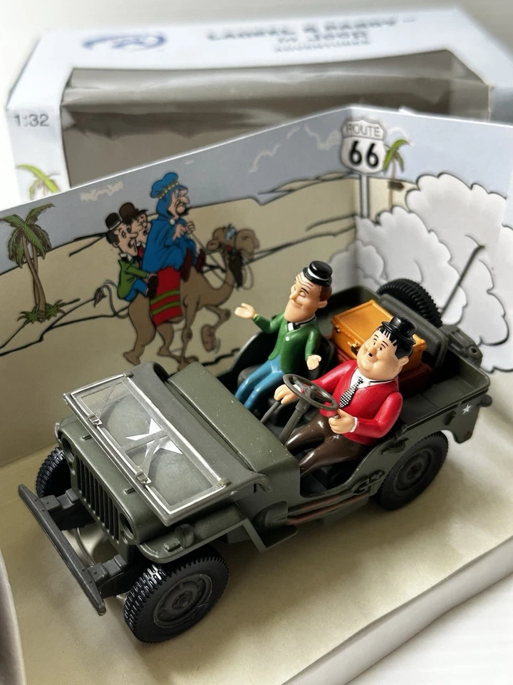 GATE - LAUREL & HARDY - WILLYS JEEP US ARMY - 1/32 DIECAST. - Image 2 of 4