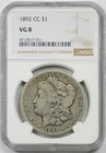 1892-CC $1 NGC VG 8 (Better Date) Morgan Silver Dollar