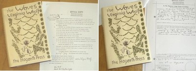VIRGINIA WOOLF - THE WAVES - 1st/1st & D/J - 1931 - AND Copy of V Woolf's WILL