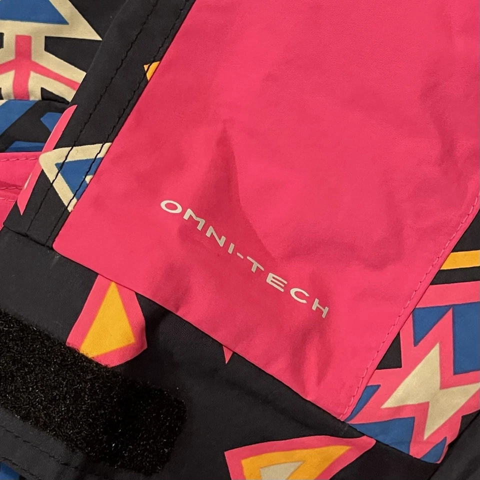 Columbia Women's Wintertrainer Snow Suit XL Pink Retro Geometric Ski Jumpsuit - Image 2 of 4