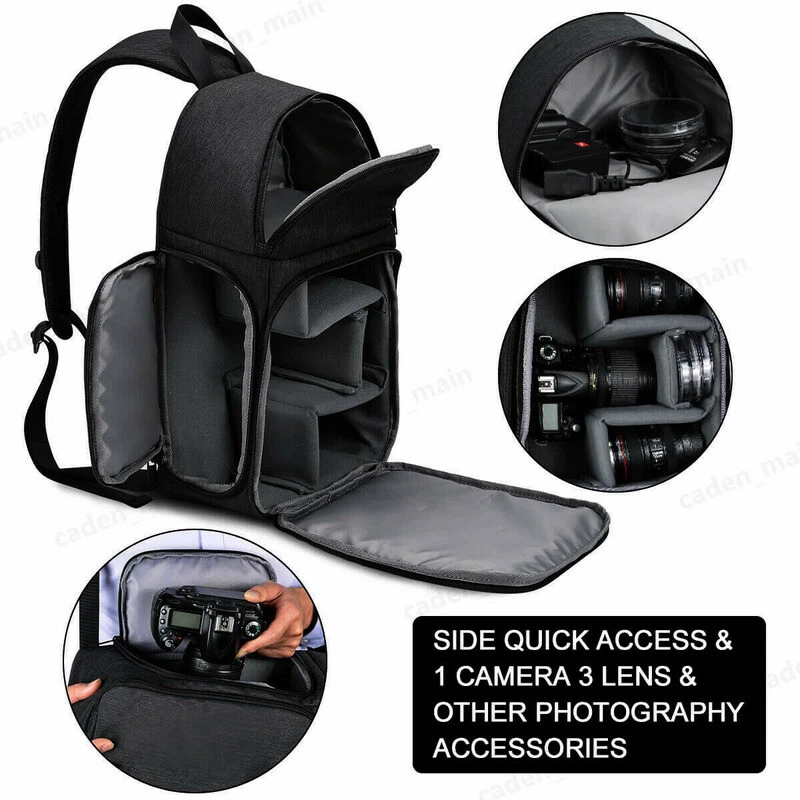 Mochila impermeable con cabestrillo para cámara para Canon Sony Nikon Olympus Panasonic SLR Foto 4 de 4