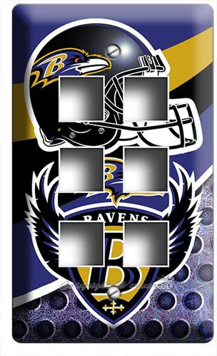 EQUIPO DE FÚTBOL BALTIMORE RAVENS INTERRUPTOR DE LUZ SALIDA DE PARED HOMBRE CUEVA DECORACIÓN DEL HOGAR - Imagen 24 de 34