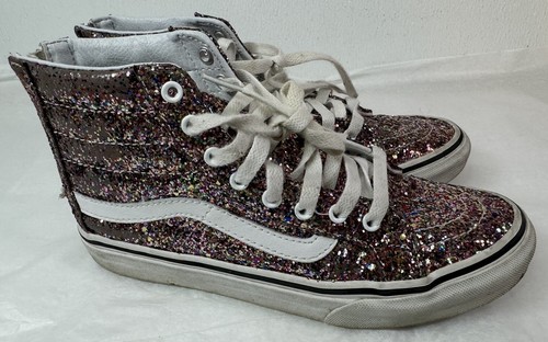 Vans SK8-Hi Delgado Cremallera Grueso Brillo Verdadero WHT Talla 5.0 Hombres O 6.5 Mujeres’s - Imagen 6 de 12