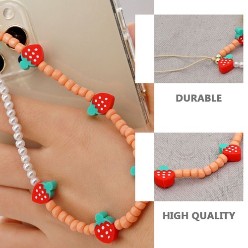 2 Pcs Mobile Phone Straps Ladies Beaded Charms Cellphone Hanging Lanyards - 第 3/12 張圖片