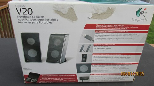 Logitech V20 USB Laptop Notebook Travel Speakers w/ Case Brand New Unopened Box - 第 3/8 張圖片