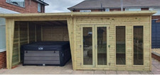 16X8 SUMMER HOUSE HEAVY DUTY TREATED 14MM GARDEN ROOM 10X8 S/HOUSE 6X8 EXTENSION
