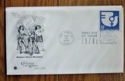 WOMEN S RIGHTS MOVEMENT 1970s DECADE CTC 1999 PCS CACHET FDC VF UNADDR 
