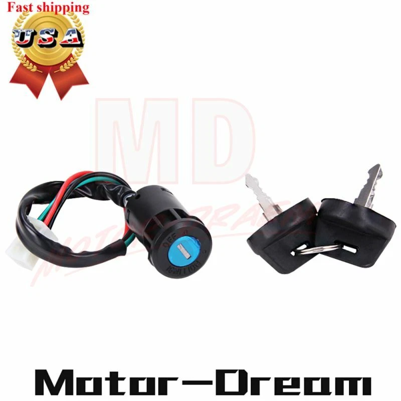 IGNITION KEY SWITCH ETON VIPER SIERRA IMPULS RASCAL 50CC 70CC 90CC ATV #650720# - Image 3 of 4
