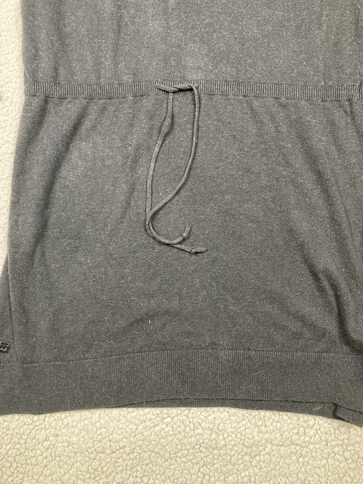 lole dress mara hood drawstring waist knit soft sweater