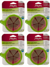 Playtex Twist n Click Snacker with Lid, Green 4 Pack 