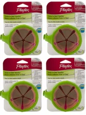 Playtex Twist n Click Snacker with Lid, Green (4 Pack)