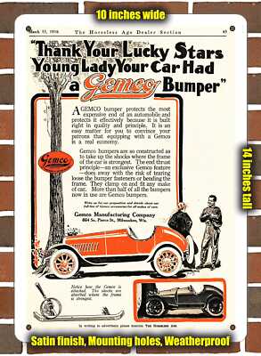 Metal Sign - 1916 Gemco Bumper- 10x14 inches