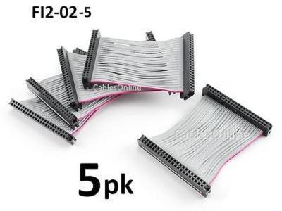 5-PACK 2inch IDE 44-Pin Amiga A1200/A600/ Laptop 2.5'' Hard Drive Ribbon Cable