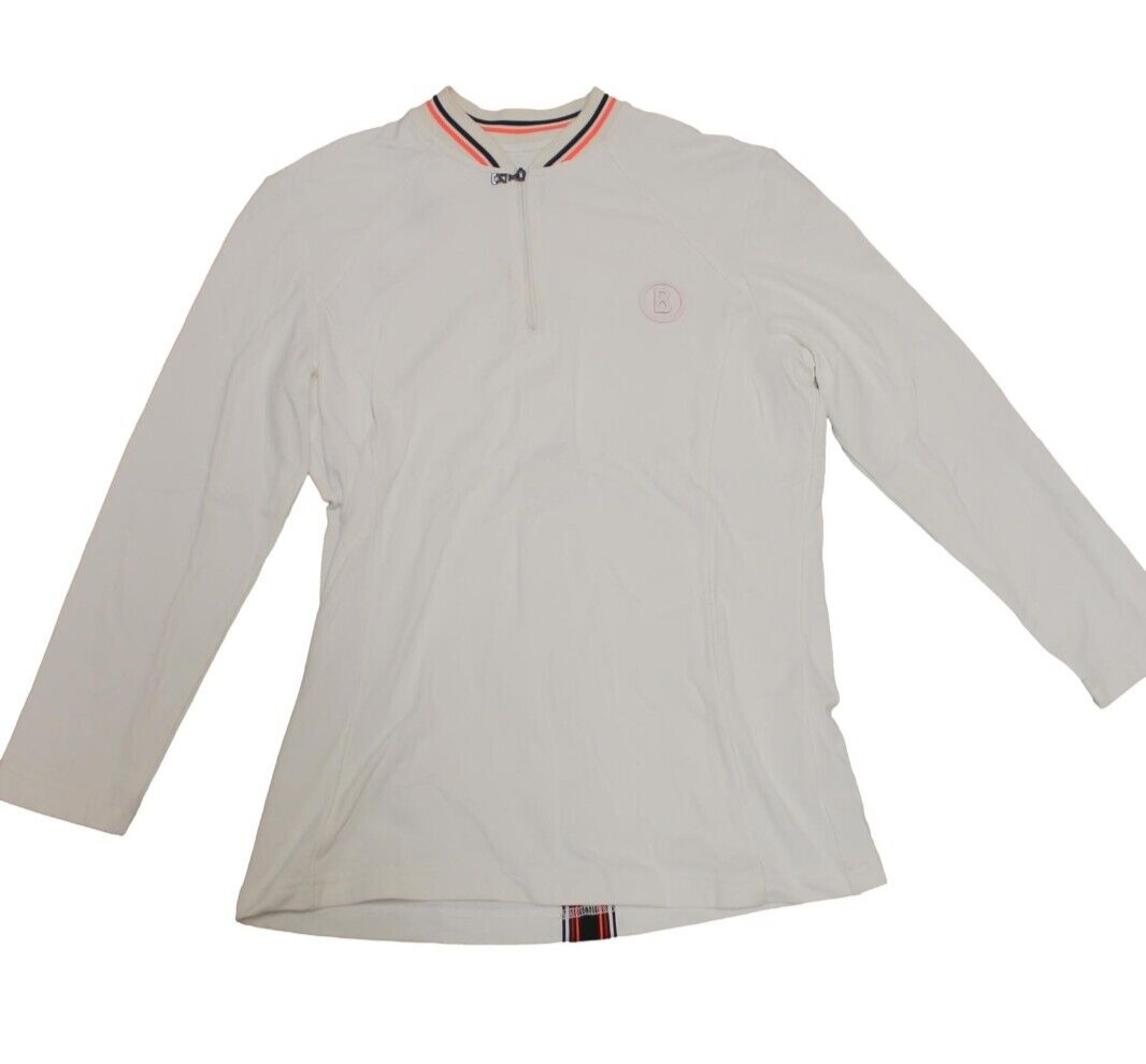 Bogner Women Ski Sweater Pullover ELFIE White Orange Size 36 S New
