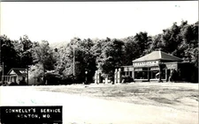 IRONTON MISSOURI ROADSIDE CONNELLY'S SERVICE GAS STATION REAL PHOTO POSTCARD