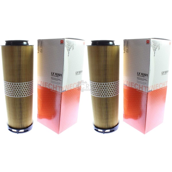 2X Mahle / Knecht LX 1020/1 Luftfilter Filter Air-image