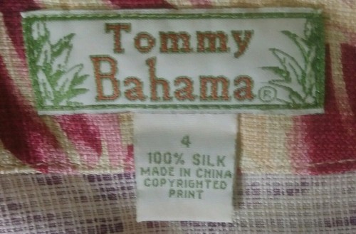 Tommy Bahama Womens Floral multicolor 100% Silk Tropical Hawaiian Skirt Sz 4 EUC - Picture 5 of 5