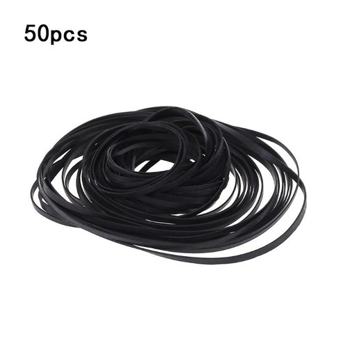 50 PCS Mix Cassette Tape Machine Belts Assorted Common Drive Flat Rubber Belt - Picture 3 of 9