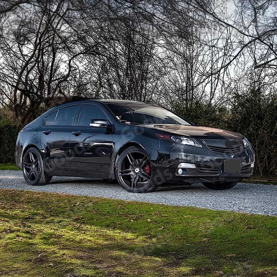 Rejilla de parachoques delantero con kit de cubierta de moldura superior negro brillante para Acura TL 2012-2014 Foto 3 de 4