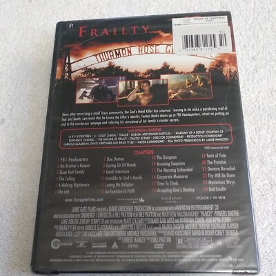 FRAILTY dvd Bill Paxton Matthew McConaughey BRAND NEW FACTORY