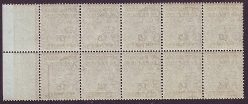 MOROCCO AGENCIES - 1925 George V - Surcharge 15 Centimes - Block of 10 - MNH - Picture 2 of 2