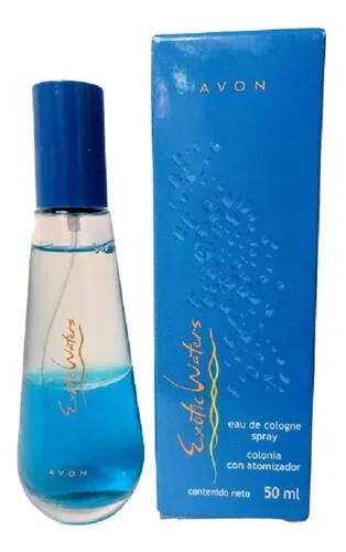 AVON EXOTIC WATERS colonia para dama SET DE PIEZAS PERFUME Y CREMA