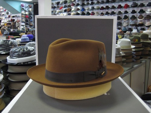 STETSON CHATHAM COGNAC FUR FELT C-CROWN 
