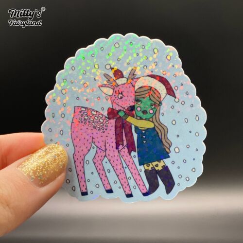 Milly's Fairyland® winter love - Hologramm Glitzer Sticker - Bild 1 von 2