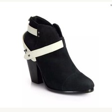 NEW RAG  BONE Black Suede Harrow Ankle Boots - MSRP 595.00 