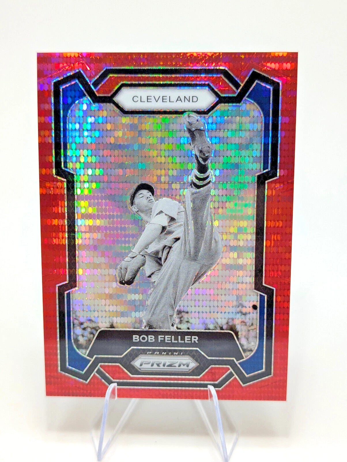 2024 Panini Prizm Baseball #227 Bob Feller Red Pulsar Prizms – /399