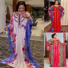 African Kaftan Evening Women Oversize Long Dress Dashiki Gown Cocktail Prom Robe