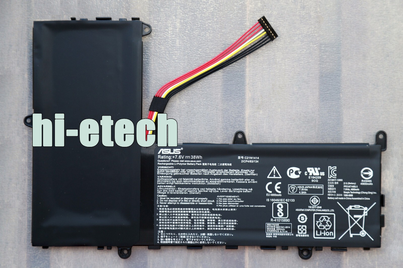K KYUER Laptop Akku Für ASUS EeeBook X205TA / F205TA Serie – 38Wh, 7.6V, Kompatibel Mit C21N1414