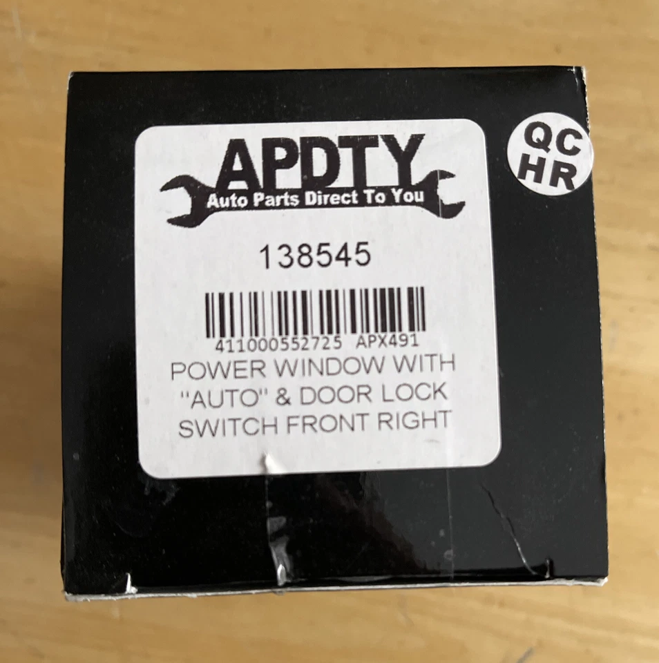 Ventana eléctrica APDTY 138545 con interruptor de bloqueo de puerta "automático" delantero derecho (solo automático) Foto 3 de 3